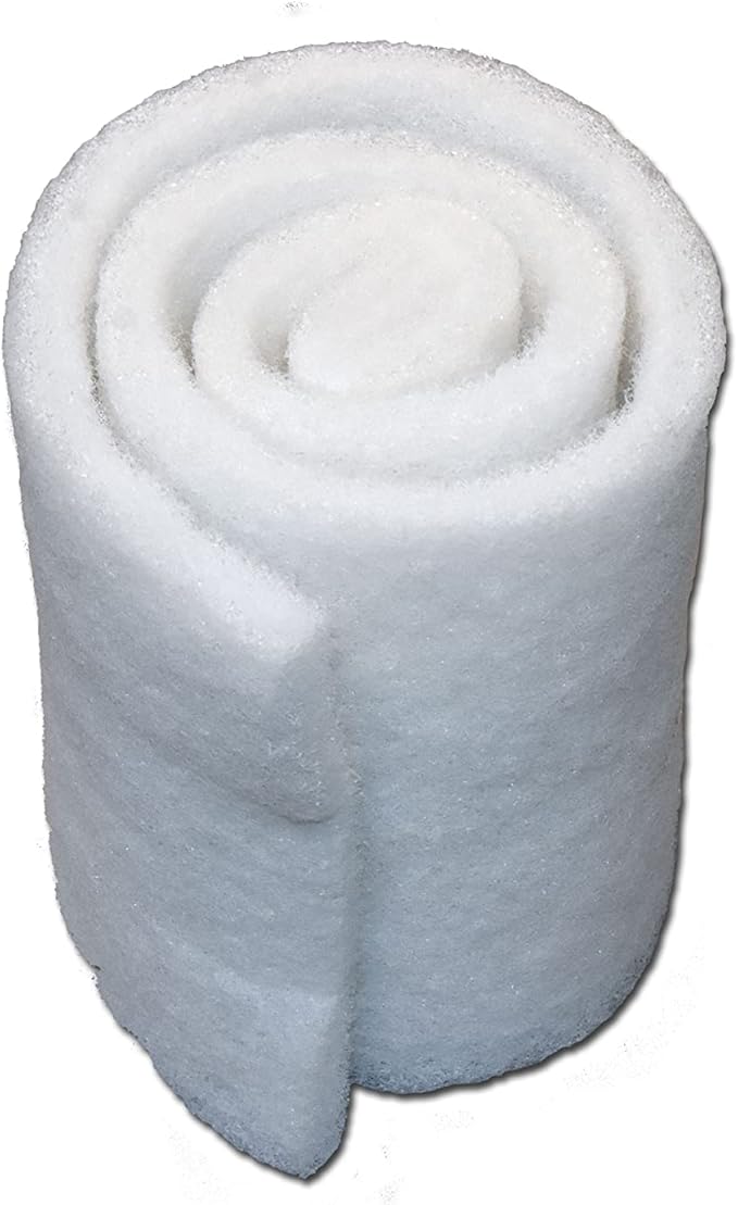 White Fine Filter Media, 1" Thick, Perfect for Aquariums, Ponds and Water Gardens, Made in USA (14" x 56")