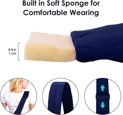 Lukovee Pet Sling, Hand Free Dog Sling Carrier Adjustable Padded Strap Tote Bag Breathable Cotton Shoulder Bag Front Pocket Safety Belt Carrying Small Dog Cat Puppy Machine Washable (DBL, S)