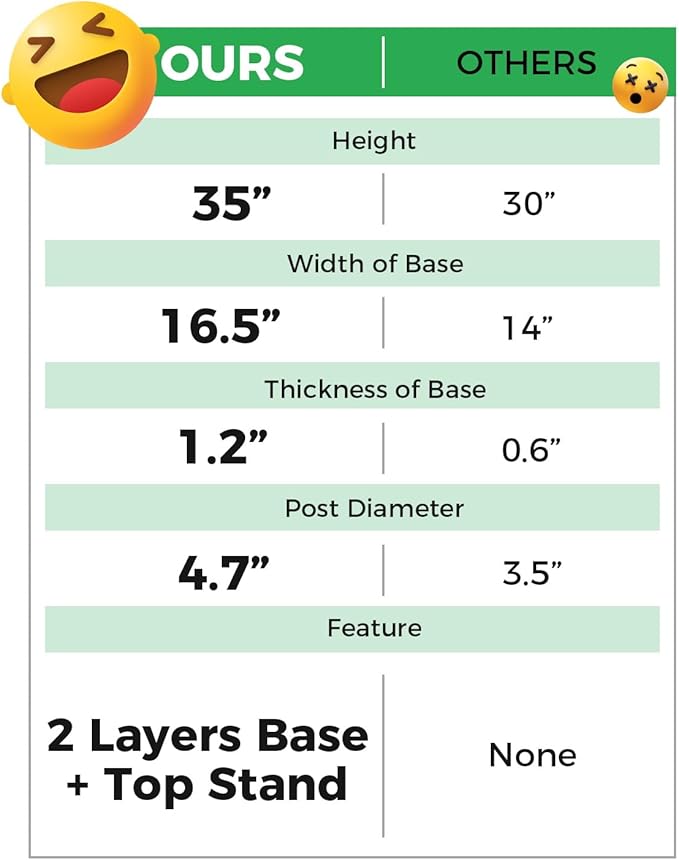 TINYBEAST Wooden Cat Scratching Post, Sturdy 35'' Tall Natural Sisal Cat Scratcher with Thick Solid Wood Base for Adult Cats Indoor, Jumbo Durable Stable Cat Scratcher Tower