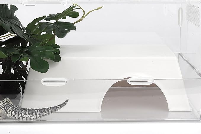 Snake Hide, Leopard Gecko Tank Accessories for Reptile Ball Python Crested Gecko Lizard Bearded Dragon - WhiteHideXL