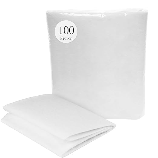 Pawfly Aquarium Polishing Filter Pad, 100 Micron Fine Water Polishing Pad for Fish Tank Filters, 36 x 24 Inch Cut-to-Fit Aquarium Filter Floss, High Density Filter Media Pad for Ponds & Sumps