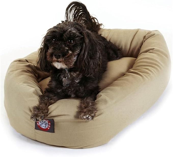Majestic Pet 24 inch Khaki Bagel Dog Bed Products