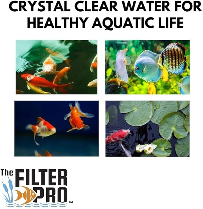 White Fine Filter Media, 1" Thick, Perfect for Aquariums, Ponds and Water Gardens, Made in USA (16" x 16" - 3 Pack)