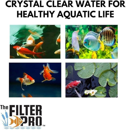White Fine Filter Media, 1" Thick, Perfect for Aquariums, Ponds and Water Gardens, Made in USA (12" x 56")