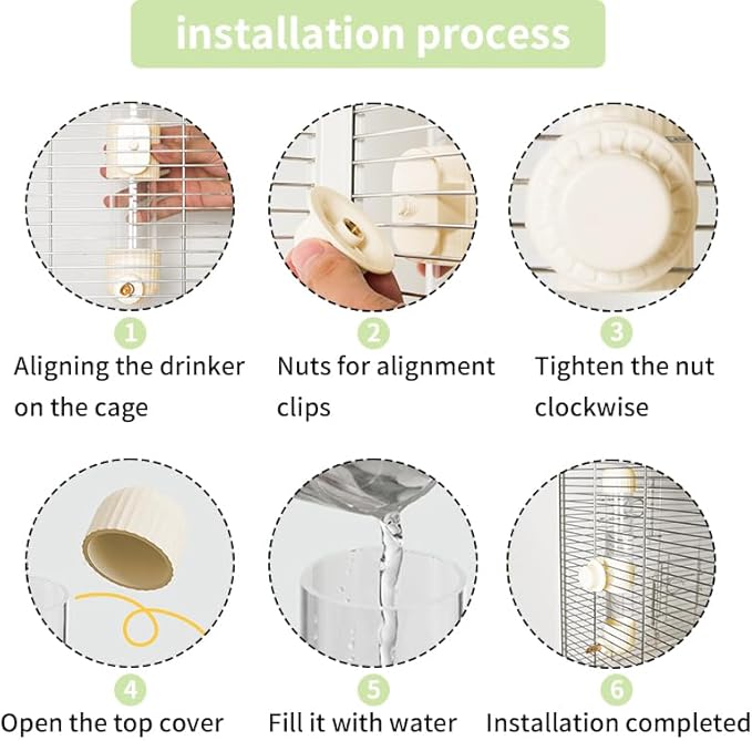 9.4 Fl Oz No Mess Bird Water Dispenser, Automatic Parrot Water Feeder with Spring Valve, Clear Cage Water Drinker for Parakeets Cockatiels Budgies Finch Lovebirds & Canary (Pink, 7.4 fl oz (220ml))