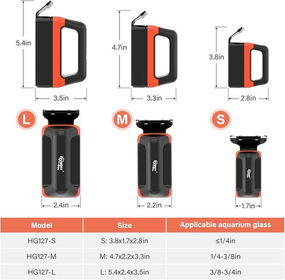 hygger Fish Tank Magnetic Glass Cleaner Two Detachable Algae Scraper for Aquarium Fish Tank，Floating Scrubber Brush Glass Algae Magnet Cleaning Tool for Small Aquariums Tank