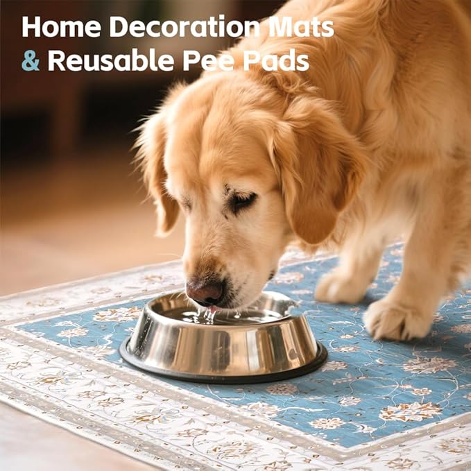 Washable Pee Pads for Dogs, 2 Pack Reusable Puppy Training Pads 32"x48" Super Absorbent Dog Pee Pad Waterproof Dog Training Pads, Non-Slip Potty Pads, Whelping Pads