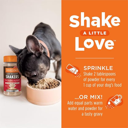 Instinct Raw Boost Shakers, Freeze-Dried Powder, Dog Food Topper - Beef, 5.5 oz. Bottle