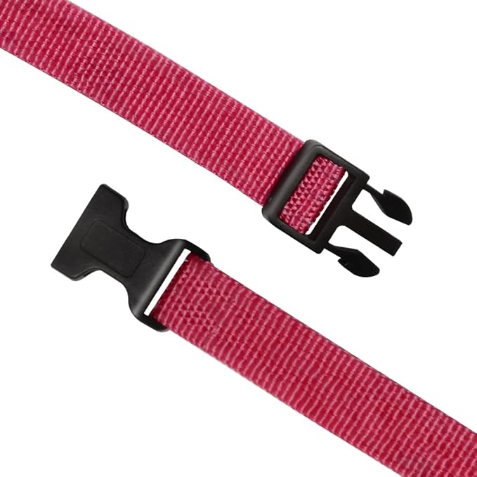 PetJoy Reflective Nylon Dog Collars, Replacement Collar for Shock Collar, Adjustable Classic Dog Collar Strap for Small Medium Large Dogs (Black & Red)
