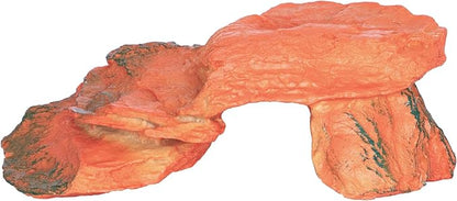 Reptile Rock Hide Cave Hiding Place, Rock Basking Platform,Great for Lizards,Snakes,Turtles,Geckos,Frogs,Amphibians,Small Animals - Lagrge Size(Yellow-Orange)