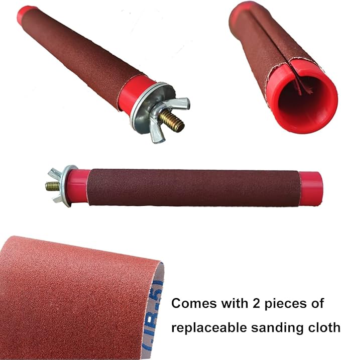 Sugar Glider Toys Sharpening Claws Toys for Bird Cage Accessories Steps Toys Bird Toys for Parrots Small Animal Climbing Steps Scratching Snadpaper for Cages Parakeet perches ﻿ (Set A)