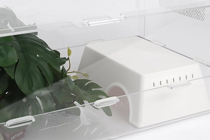 Snake Hide, Leopard Gecko Tank Accessories for Reptile Ball Python Crested Gecko Lizard Bearded Dragon - WhiteHideL