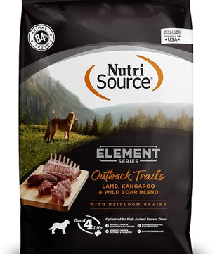 NutriSource Element Series Outback Trails Dry Dog Food, Lamb, Kangaroo and Wild Board, 24LB