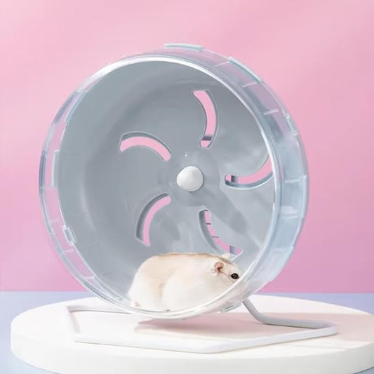 Jeeone Silent Hamster Wheel 7 inch, Hamster Exercise Wheel, Height-Adjustable Hamster Wheel Cage Accessories, Hamster Running Toys Small Animals Exercise Wheels (Blue)