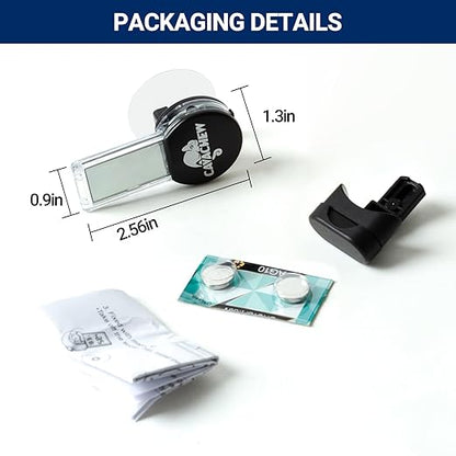 Magnetic Reptile Thermometer and Humidity Gauge, Digital Tank Thermometer Hygrometer with LCD Display, Habitat Temp Humidity Meter Accessories for Bearded Dragon, Snake, Hermit Crabs, Gecko