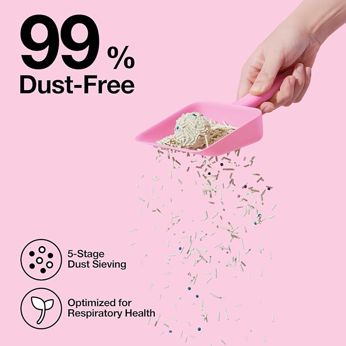 VETRESKA Cherry Blossom Tofu Cat Litter,Natural Pretty Kitty Litter Strong Clumping Flushable Cat Litter Pellets Ultra Absorbent,Dust-Free,Low Tracking,Deodorant Tofu Litter Compostable(5.5lb×4bags)