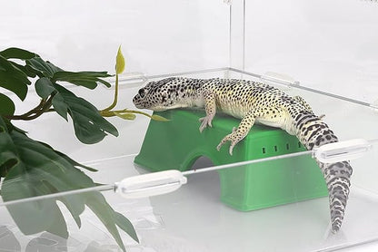 Snake Hide, Leopard Gecko Tank Accessories for Reptile Ball Python Crested Gecko Lizard Bearded Dragon - GreenHideS