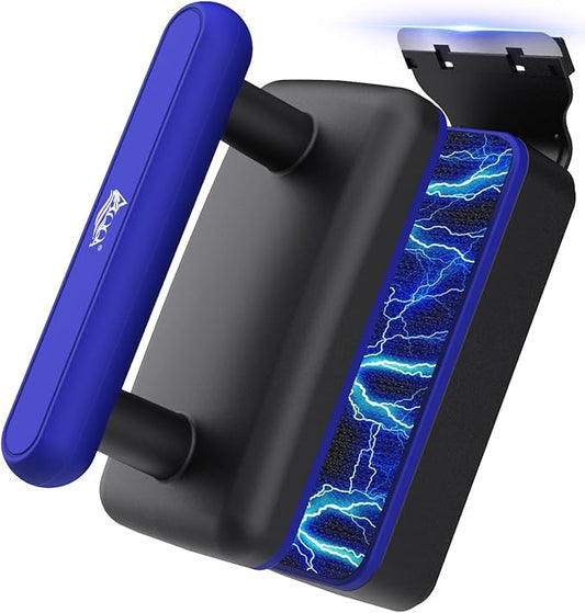 AQQA Magnetic Aquarium Fish Tank Glass Cleaner, Dual-Blades Algae Scraper Glass Cleaner Scrubber, Double Side Floating Aquarium Magnetic Brush for 0.2-0.6 Inch Thick Glass Aquariums Tank