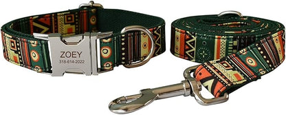 Custom Dog Collar with Names and Phone Number Engraved, Puppy Tags Personalized for Small Medium Large Pets