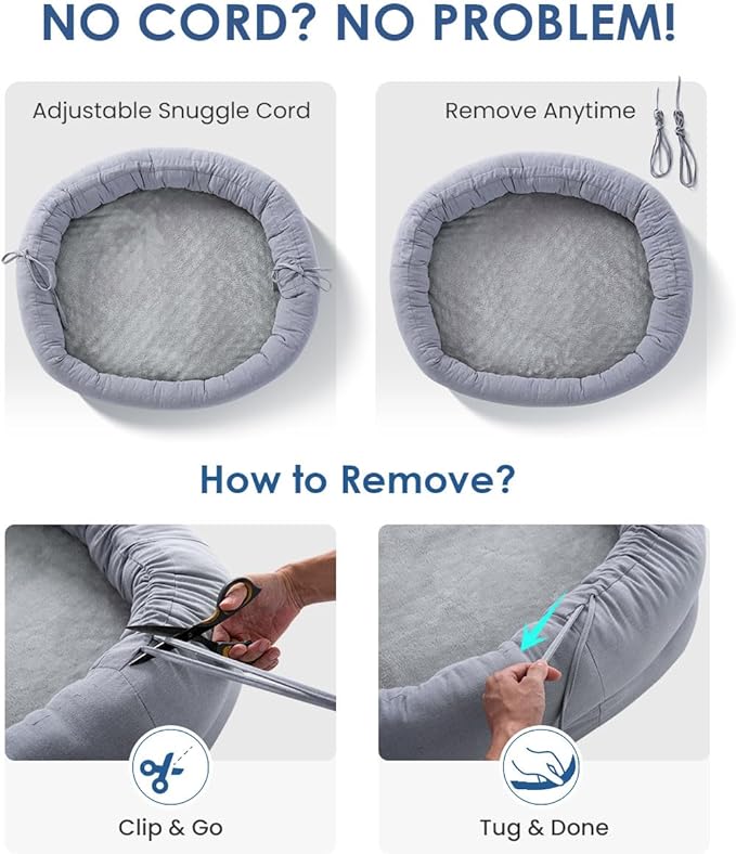 Orthopedic Dog Bed for Medium Size Dogs, Pet Sofa Bed with Egg Crate Foam, 4-Sided Bolster, Removable Washable Cover & Anti-Slip Bottom, Medium Gray