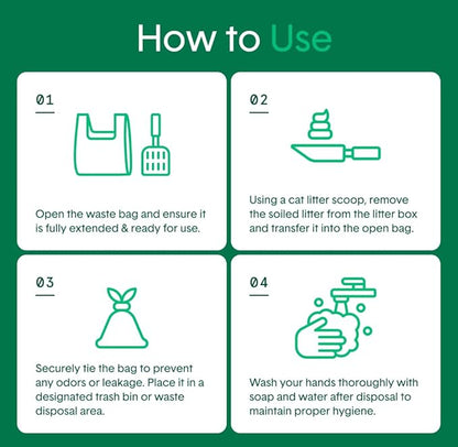 Boxie Eco 100% Compostable Scoop & Tie Pet Waste Bags, 150 Count, Leak-Proof, Easy-to-Tie Handles, Durable Corn Starch, Multi-Pet Friendly, Eco-Friendly for Cat Litter & Dog Waste (Pack of 2)