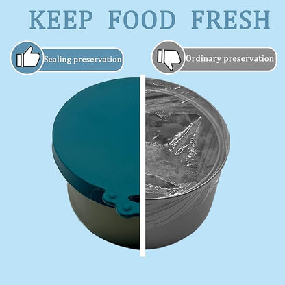Pet Can Opener & 3 Pcs Cat Food Can Lids | Universal BPA Free Silicone Covers & Multi-Function Wet Food Spoon for Cat and Dog Food(Dark Blue)