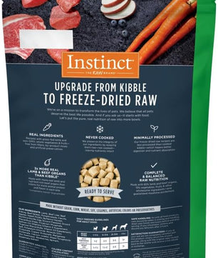Instinct Freeze Dried Raw Meals, Natural Dry Dog Food, Grain Free - Grass Fed Lamb, 9 oz. Bag