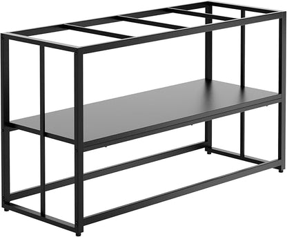 Urban Deco 55-75 Gallon Fish Tank Stand 900LBS Capacity For Aquarium Stand Metal Fish Tank Stand 48.4"x19.7"x31.5" Dual-Layer Design Terrarium Stand Ideal for Home and Office