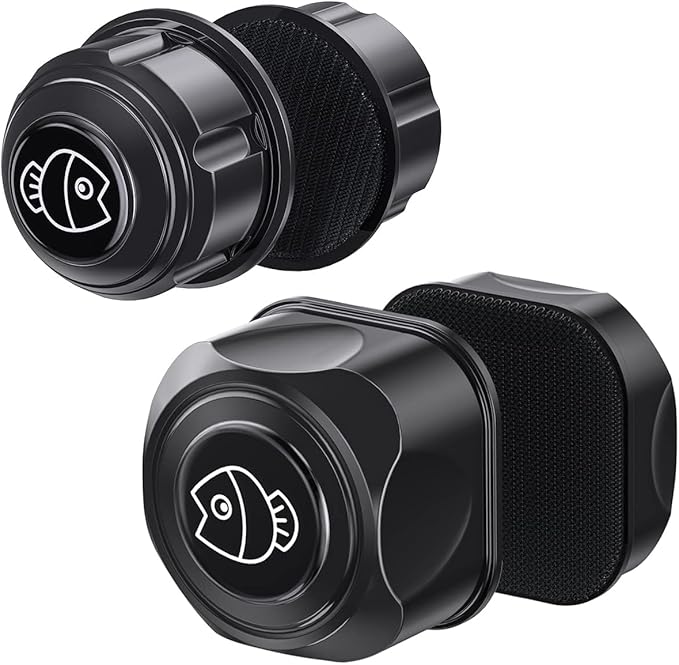 Pawfly Aquarium Magnetic Brush for Glass Fish Tanks 1.5 & 1.8 Inch Stain Scrubber Pads Cleaning Tool for 10-30 Gallon Fresh & Marine Aquariums, 2 Pack