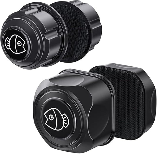 Pawfly Aquarium Magnetic Brush for Glass Fish Tanks 1.5 & 1.8 Inch Stain Scrubber Pads Cleaning Tool for 10-30 Gallon Fresh & Marine Aquariums, 2 Pack