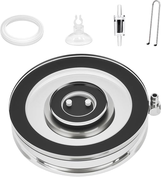 hygger Air Stones for Aquariums, Transparent Acrylic Fish Tank Bubbler Kit with Air Tube, Ultra Silent Bubble Stone Super-High Dissolved Oxygen Diffuser for Aquarium Fish Tank and Hydroponic