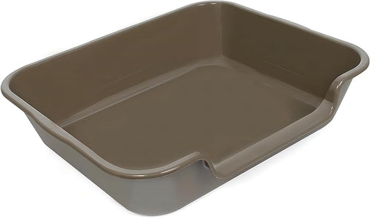 1 Pack Extra Large Dog Litter Box Pan Tray (ABS Material), Low Entry Jumbo Senior Litter Boxes for Multiple Kitten Big Cats, Pet Safe Indoor Dog Potty (Chocolate, 24" L x 20" W)