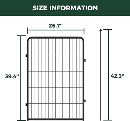 FXW Rollick Unleashed Dog Playpen for Indoor, Yard, RV Camping, 40 inch 2 Panels for Medium and Large Dogs, Black│Patented
