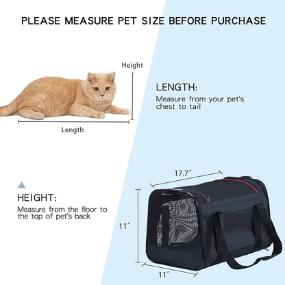 A4Pet Airline Approved Cat Carrier Dog Carriers, Soft-Sided Portable Pet Travel Washable Carrier for Puppy