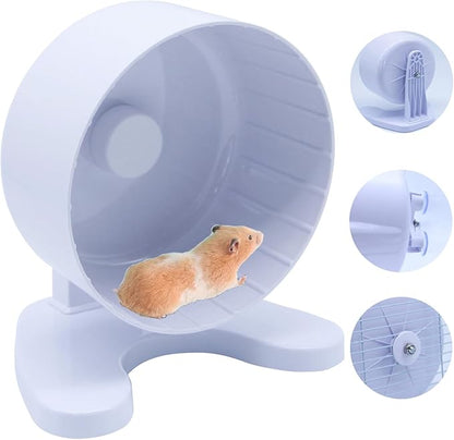 Hamster Wheel, 6.5" Super-Silent Exercise Wheels, Dual-Bearings Quiet Spinner Running Wheels, 3 Installation Methods, Fits Any Hamster Cage, Hamsters Toy for Dwarf Hamsters, Gerbils, and Small Pets.