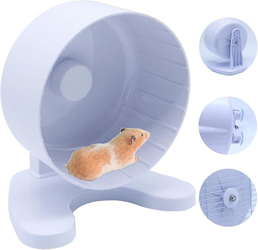 Hamster Wheel, 6.5" Super-Silent Exercise Wheels, Dual-Bearings Quiet Spinner Running Wheels, 3 Installation Methods, Fits Any Hamster Cage, Hamsters Toy for Dwarf Hamsters, Gerbils, and Small Pets.