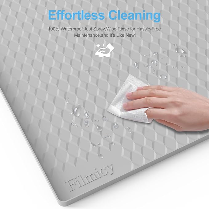 Pee Pad Holder for Dogs,Silicone Dog Puppy Pad Holder, 34 x 28 No Spill Raised Lip High Edge,Portable, Leak-Proof Mat Holder for Dog Training Pads,Square Potty Trays for Home Floor Protection