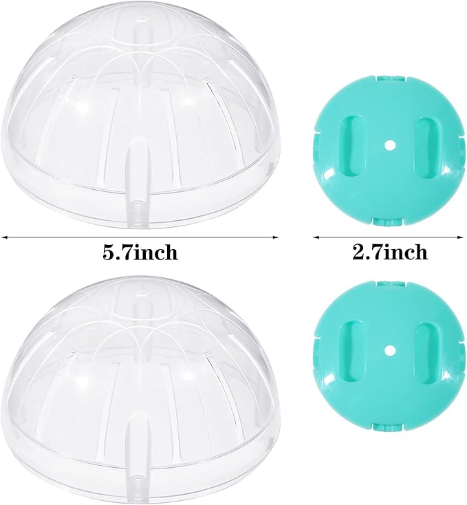 2 Pieces Hamster Exercise Ball, 5.7 Inch Guinea Pigs Running Ball Transparent Plastic Hamster Wheel for Dwarf Rabbits Small Pets to Reduce Boredom and Increase Activity