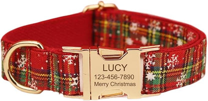 Custom Dog Collar with Names and Phone Number Engraved, Puppy Tags Personalized for Small Medium Large Pets