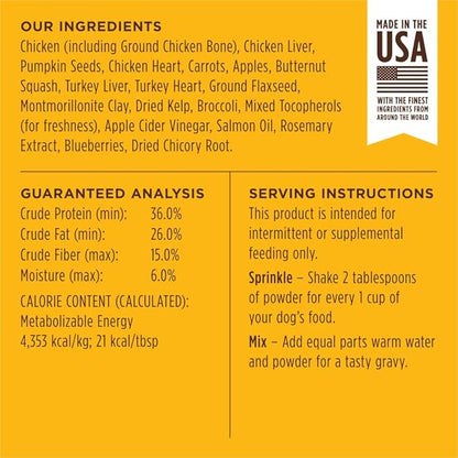 Instinct Raw Boost Shakers, Freeze-Dried Powder, Dog Food Topper - Chicken, 5.5 oz. Bottle