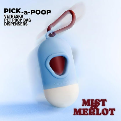 VETRESKA Dog Poop Bag with Dispenser, Leak Proof and Extra Thick Pet Waste Bags for Dog Walking and Cat Litter, Rose & Amberwood Scented, 105 Count