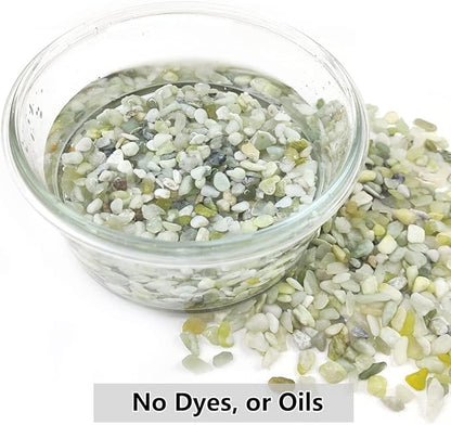 5LB Succulent and Cactus Pebbles, 1/5 Inch Jade Natural Decorative Polished Stones, River Rocks for Plants, Vases and Outdoor Gardening