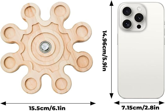 Chinchilla Cage Accessories, Wooden Rotating Chew Toys for Teeth, Rat Chew Toys, Interactive Enrichment Toys for Hamster, Rat, Small Pet