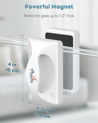 Pawfly 4" Mini Aquarium Magnet Glass Cleaner, Magnetic Fish Tank Cleaner for Glass Aquariums, Strong Magnetic Brush Cleaning Tool for Glass Fish Tanks up to 40 Gallons