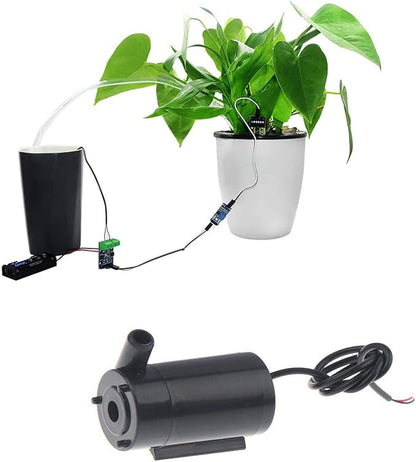 2Pcs DC 3-5V Micro Submersible Mini Water Pump for Aquariums Fish Tank Pond Fountain Hydroponics Garden (2Pcs Black)