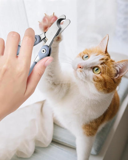 Foldable Cat Nail Clipper, Stainless Steel Dog Nail Trimmers Toenail Clippers, Professional Pet Nail Cutter for Cats Rabbits Hamsters Birds Medium Small Dog, Portable Cortauñas para Perros (Blue)