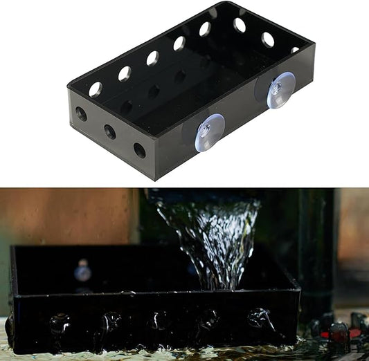 Aquarium Filter Baffle with Suction Cup, ABS Fish Tank Filter Flow Controller, Square Slow Flow Fish Tank Accessory for Betta Fish Shrimp Tanks