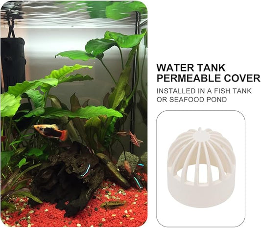 balacoo 2 Pcs Aquarium Guard PVC Breathable Cap: Fish Tank Intake Cove - Fish Tank Strainer Guard, Permeable Net Cap - Aquarium Supplies (50mm)