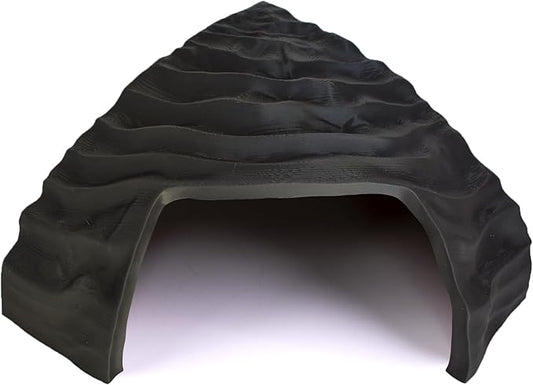 Corner Reptile Cave - Natural-Look Hide for Lizards, Snakes, Bearded Dragons, Turtles, and Tortoises - Durable Habitat Decor