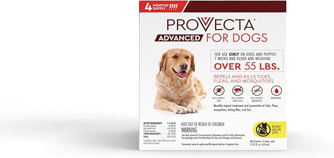 Provecta® Advanced for Dogs (XL) Over 55 lbs – 4 Mos/Box
